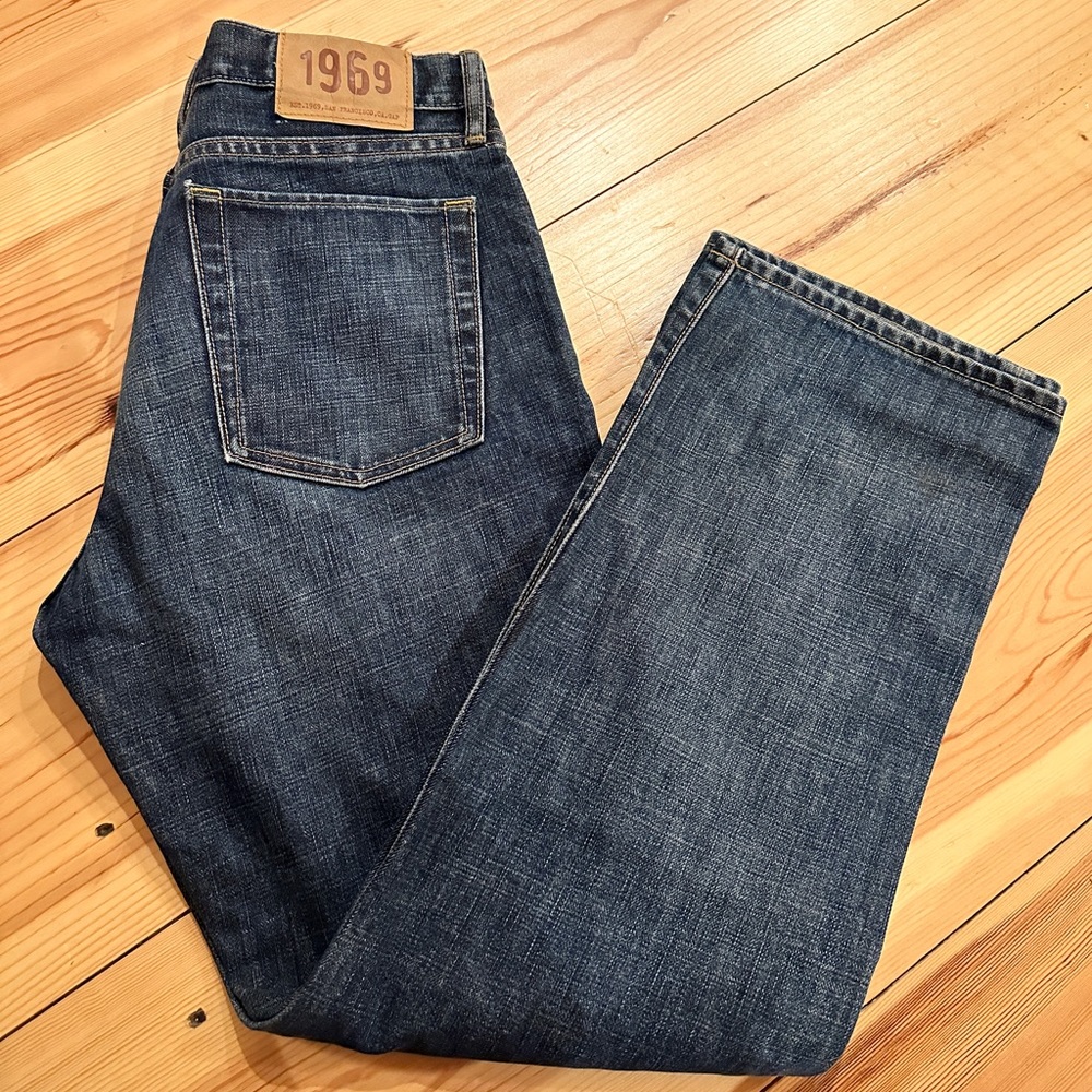 MENS STANDARD FIT DARK WASH GAP 1969